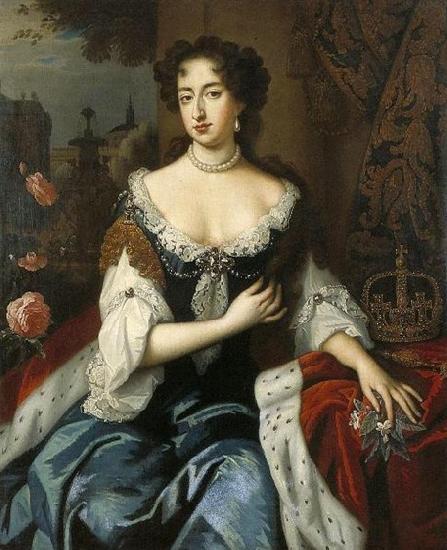 Willem Wissing Willem Wissing. Mary Stuart wife of William III, prince of Orange. oil painting image